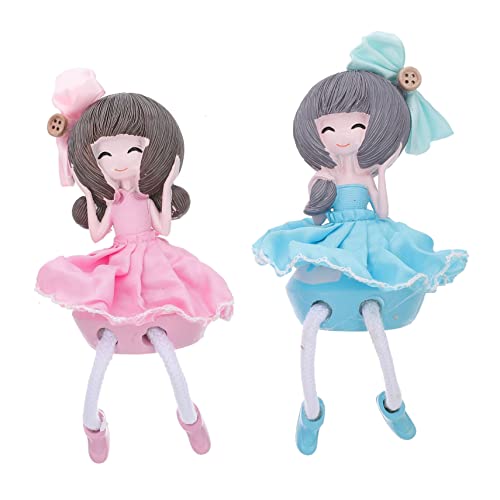 ADOCARN Hängende Füße Fee Puppe Ornament Set Harz Kunsthandwerk 2 Pcs Für Home Office Wohnheim von ADOCARN