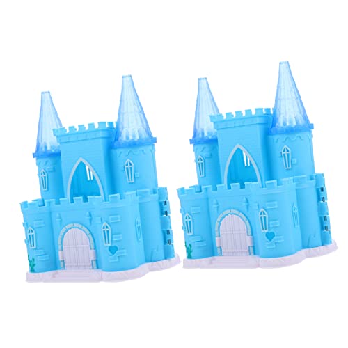 ADOCARN Mini- Villa Schloss Spielzeug 2 Stück Puppenhaus-Dekorationen Puppenzubehör Für Jungen- Und Mädchenzimmer- ADOCARN Mini- Villa Schloss Spielzeug 2 Stück Puppenhaus-Dekorationen Puppenzubehör Für Jungen- Und Mädchenzimmer- von ADOCARN