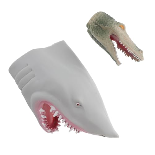 ADOCARN 2 STÜCK TPR Handpuppen für Lustiges Tier Fingerpuppenspielzeug für Rollenspiele Zufälliger Stil Farbenfrohe Gestaltung für Geschichtenerzählen und Kreative Spiele von ADOCARN