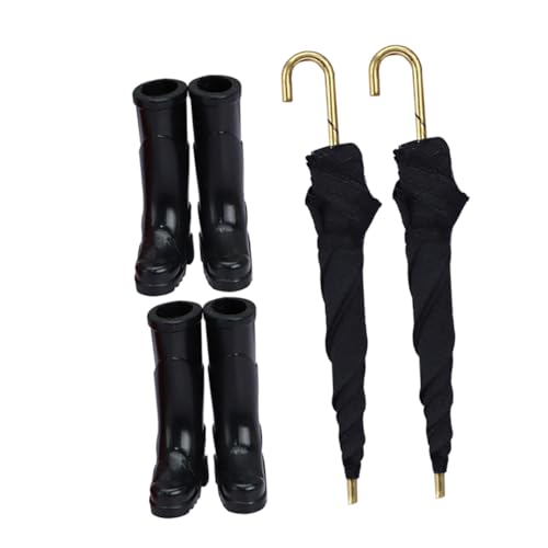 ADOCARN 2 Sets Kinderspielzeugmodell Miniaturhausdekor Miniaturpuppenhauszubehör Miniaturschirmdekore Kleines Haus Miniaturhandwerk Miniaturregenschuhe Modelltuch Schwarz ADOCARN 2 Sets Kinderspielzeugmodell Miniaturhausdekor Miniaturpuppenhauszubehör Miniaturschirmdekore Kleines Haus Miniaturhandwerk Miniaturregenschuhe Modelltuch Schwarz von ADOCARN