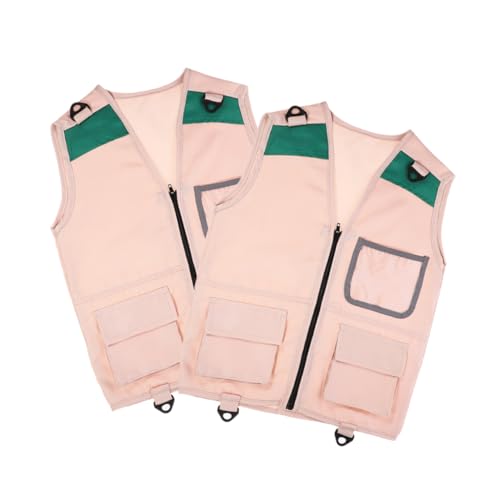 ADOCARN 2 Stück Abenteuerveste für Teiliges Cosplay Outfit für Rollenspiele im Freien für Erkundungen und Insektenfänge mit Praktischen Taschen für Kleine Gegenstände ADOCARN 2 Stück Abenteuerveste für Teiliges Cosplay Outfit für Rollenspiele im Freien für Erkundungen und Insektenfänge mit Praktischen Taschen für Kleine Gegenstände von ADOCARN