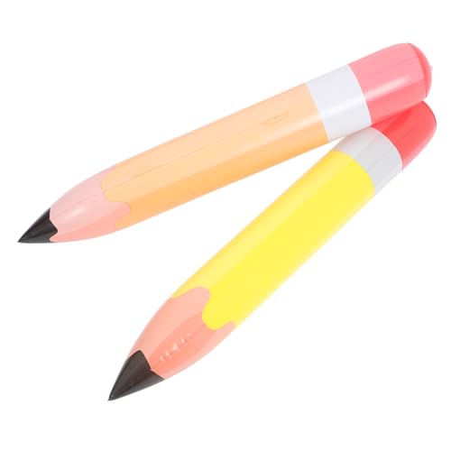 ADOCARN 2 Stück Aufblasbare Riesen Ballons PVC Große Farbige Dekorationen für Geburtstag Schule Party Garten Hängende Riesen Kreide Requisite Orange und Gelb von ADOCARN
