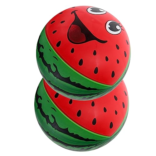 ADOCARN 2 Stück Aufblasbare Wassermelonen Ballspielzeuge PVC Strandbälle für Erwachsene für Sommer und Gartenfeiern von ADOCARN