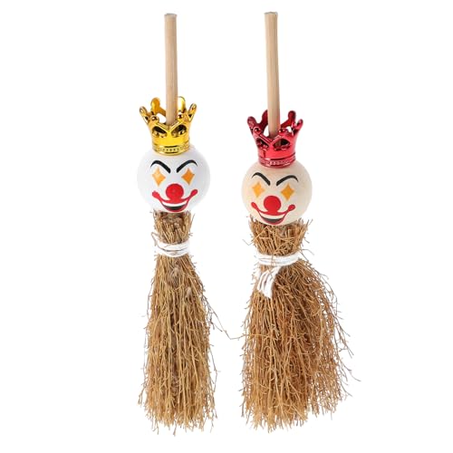 ADOCARN 2 Stück Clown Besen Realistische Holzbesen Requisiten für Puppenhaus Szenen Dekorative Mini Besen für Kreative Spielanwendungen und Modellgestaltung ADOCARN 2 Stück Clown Besen Realistische Holzbesen Requisiten für Puppenhaus Szenen Dekorative Mini Besen für Kreative Spielanwendungen und Modellgestaltung von ADOCARN