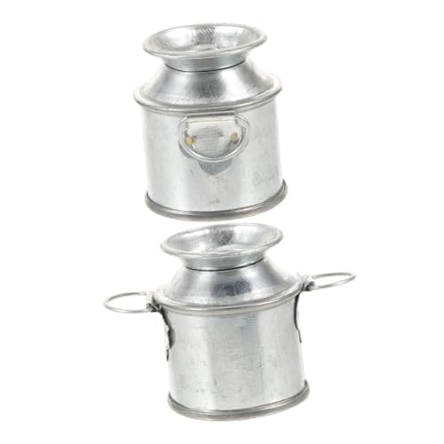 ADOCARN 2 Stück Deko Mini für Puppenhaus Metallvasen für Kreative Tischdeko für Mikrolandschaften und Miniaturmodelle Realistische Details und Handwerkliche Verarbeitung ADOCARN 2 Stück Deko Mini für Puppenhaus Metallvasen für Kreative Tischdeko für Mikrolandschaften und Miniaturmodelle Realistische Details und Handwerkliche Verarbeitung von ADOCARN