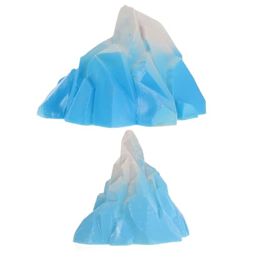 ADOCARN 2 Stück Eisberg Mikro Landschaftsornamente, Eisbär, Miniaturmodell, Aquarium Landschaft, Aquarium Dekoration, Kleine Weiße Curlingsteine, Granit, Volle Größe, Doppelschichtige ADOCARN 2 Stück Eisberg Mikro Landschaftsornamente, Eisbär, Miniaturmodell, Aquarium Landschaft, Aquarium Dekoration, Kleine Weiße Curlingsteine, Granit, Volle Größe, Doppelschichtige von ADOCARN