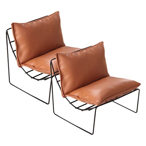 ADOCARN Vintage-Stil Mini Iron Art Sofa Stuhl Set Für Puppenhaus 2 Stück Miniatur Mini Möbel Farbe von ADOCARN