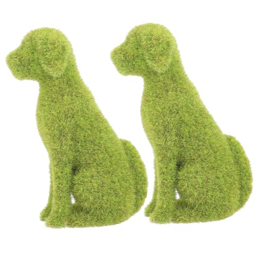 ADOCARN 2 Stück Flocktier Figur im Hundedesign für Garten Terrasse und Rasen Realistischer Gartenschmuck aus Flockmaterial für Innen und Außendekoration ADOCARN 2 Stück Flocktier Figur im Hundedesign für Garten Terrasse und Rasen Realistischer Gartenschmuck aus Flockmaterial für Innen und Außendekoration von ADOCARN