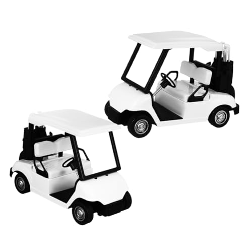 ADOCARN 2 Stück Golfwagenmodelle Aus Legierung, Mini Golfwagen Aus Druckguss, Golfwagenspielzeug, Golfwagenspielzeug Aus Legierung, Miniatur Golfwagen, Golfwagen, Bürodekor, Golfwagen Aus von ADOCARN