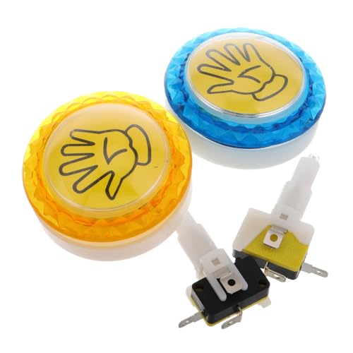 ADOCARN 2 Stück Illuminierte Druckknopf für Handheld Spielkonsolen Robuste Konstruktion Präzise Steuerung mit LED für Bessere Sichtbarkeit Palmendesign für Verbessertes Gaming Erlebnis von ADOCARN