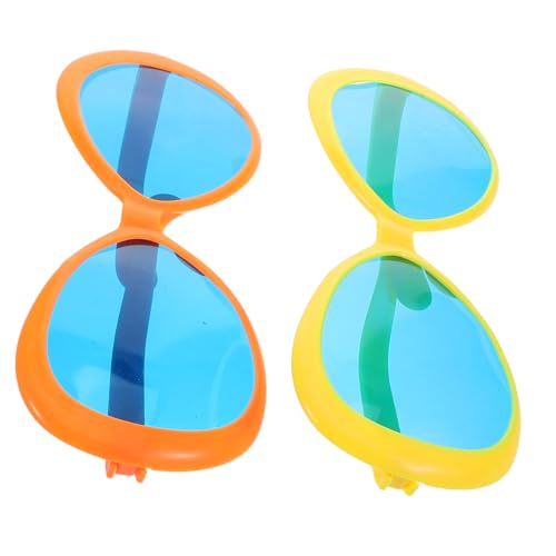 ADOCARN 2 Stück Lustige Jumbo Sonnenbrillen Hawaii Party Accessoire für Strand und Sommerfeiern Kostümpartys und Foto Requisiten von ADOCARN