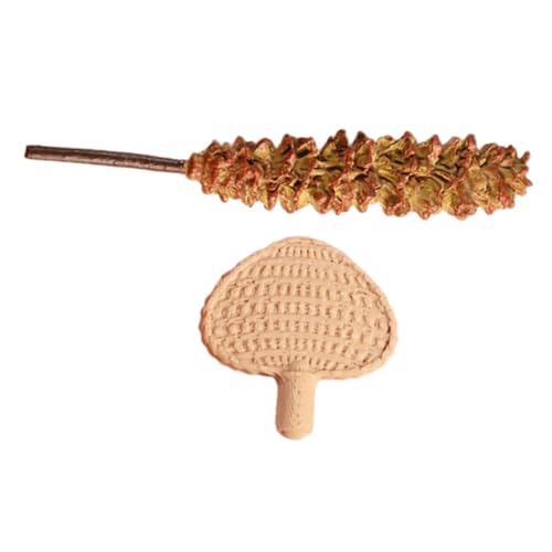 ADOCARN 2 Stück Mini Duster kleine Reinigungsbürste Eleganter Retro -Handlüfter Puppenhaus-Fan Puppenhauszubehör Puppenhausminiaturen Mini-Lüftermodelle Mini -Fan Harz + PVC von ADOCARN