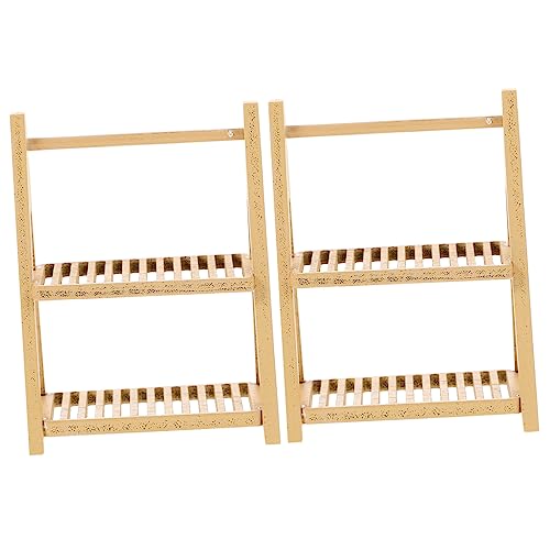 ADOCARN 2 Stück Puppenhaus Regal aus Möbel für Kreative Gestaltung für Puppenhaus Dekoration und Handgefertigte Szenen Leicht und Platzsparend ADOCARN 2 Stück Puppenhaus Regal aus Möbel für Kreative Gestaltung für Puppenhaus Dekoration und Handgefertigte Szenen Leicht und Platzsparend von ADOCARN