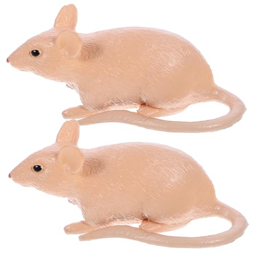 ADOCARN 2 Stück Realistische Mäuse Modell für Partys Täuschend Echte Ratten für Streiche und Dekoration für Haustiere Lernen von ADOCARN