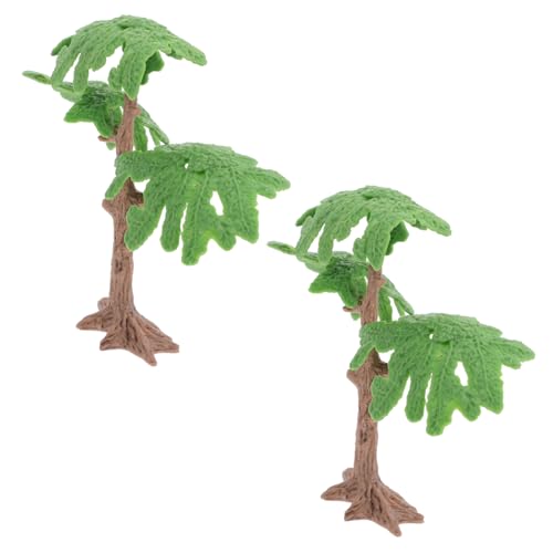 ADOCARN 2 Stück Simulierter Ginkgobaum, Miniaturbäume, Tischplatte, Mini Schnee/Frostbäume, Hawaiianische Kuchendekorationen, Diorama Zubehör, Künstlicher Zypressenbaum, Mikro Szenen von ADOCARN