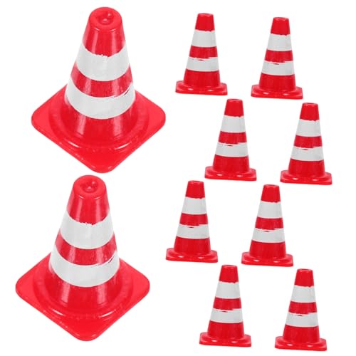 ADOCARN Kunststoff-verkehrszeichen 20 Stück Miniatur-straßenkegel Orange Zum Spielen Lernen von ADOCARN