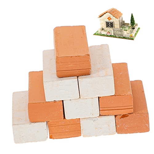 ADOCARN 20pcs DIY Miniaturziegelmodelle Simulation Ziegelmodelle Kleine Ziegelmodelle Gefälschte Wandsteine von ADOCARN
