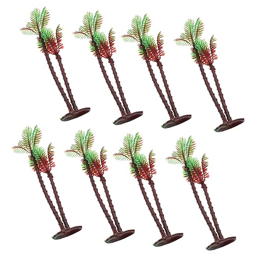 ADOCARN 20st Simulierter Kleiner Kokosnussbaum Im Freien Kleine Bäume Auto Mini-palmen Tropisch Farn Mini-Baum Schale Anlage Künstliche Solar- Strand Liner Green Plastik von ADOCARN