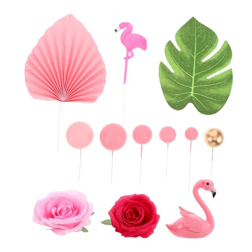 ADOCARN 23 Stück Hawaiian Flamingo Tortendekorationen Teiliges mit Palmenblättern und Pinken Papierblumen für Tropische Geburtstagsfeiern Hochzeiten und Sommerpartys ADOCARN 23 Stück Hawaiian Flamingo Tortendekorationen Teiliges mit Palmenblättern und Pinken Papierblumen für Tropische Geburtstagsfeiern Hochzeiten und Sommerpartys von ADOCARN
