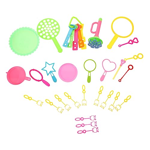 ADOCARN 26 Stück Teiliges Seifenblasen Set für Lustige Handgehaltene Blasstäbe mit Bunten Formen für Spaß im Freien für Strand Gartenpartys und Sommeraktivitäten Zufällige Zufällige Farbe von ADOCARN