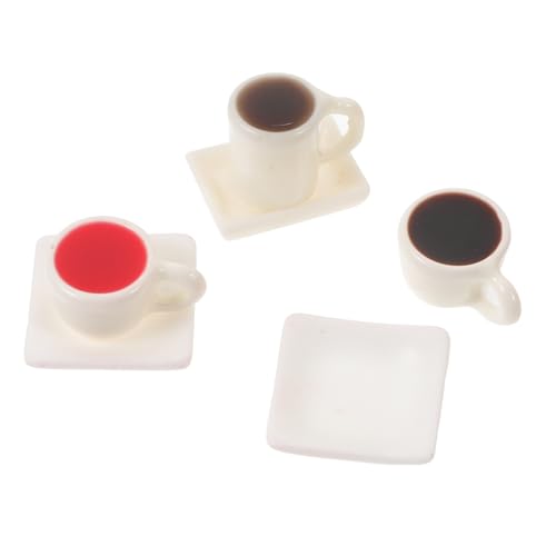 ADOCARN 3 Sätze Tassen Teiliges Puppenhaus Zubehör Kleine Kaffeebecher aus Robustem Resin für Spielwelten und Kreative Dekorationen von ADOCARN