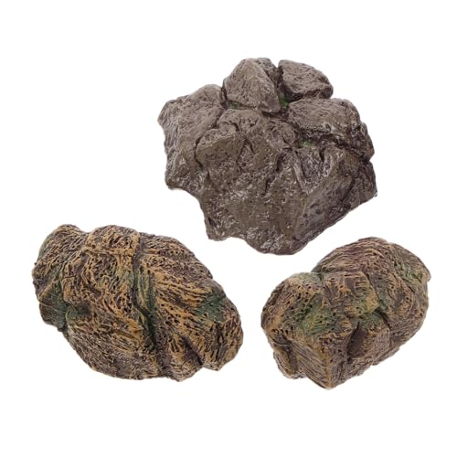 ADOCARN 3 Stück Kunststein Ornamente Heimdekoration Mikro Landschaftsdekorationen Aquarium Felsen Wohnzimmer Ornamente Moderner Bonsai Kunststein Dekorative Künstliche Felsen von ADOCARN