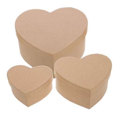 ADOCARN 3 Stück Liebesgeschenk Aufbewahrungsbox, Herzförmige Boxen, Herzboxen, Herzförmige Blumenboxen, Pappmaché Boxen, Valentinstags Leckerei Boxen, Pralinenboxen, Leere Party Leckerei ADOCARN 3 Stück Liebesgeschenk Aufbewahrungsbox, Herzförmige Boxen, Herzboxen, Herzförmige Blumenboxen, Pappmaché Boxen, Valentinstags Leckerei Boxen, Pralinenboxen, Leere Party Leckerei von ADOCARN