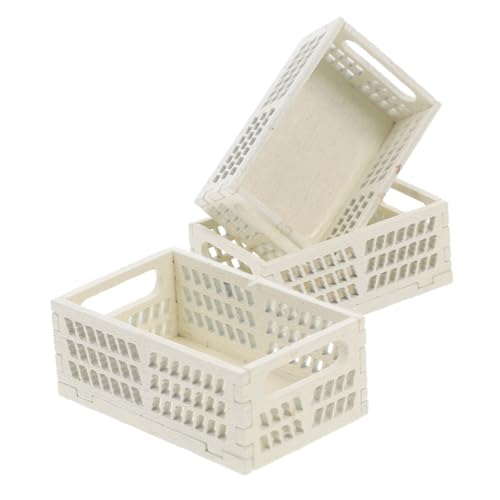 ADOCARN 3 Teilige Puppenhaus Aufbewahrungsbox, Faltbare Kiste, Kleine Organizer Behälter, Puppenhauskorb, Miniaturkorb, Miniatur Puppenhausmöbel, Puppenhaus Miniaturzubehör, Kleine ADOCARN 3 Teilige Puppenhaus Aufbewahrungsbox, Faltbare Kiste, Kleine Organizer Behälter, Puppenhauskorb, Miniaturkorb, Miniatur Puppenhausmöbel, Puppenhaus Miniaturzubehör, Kleine von ADOCARN
