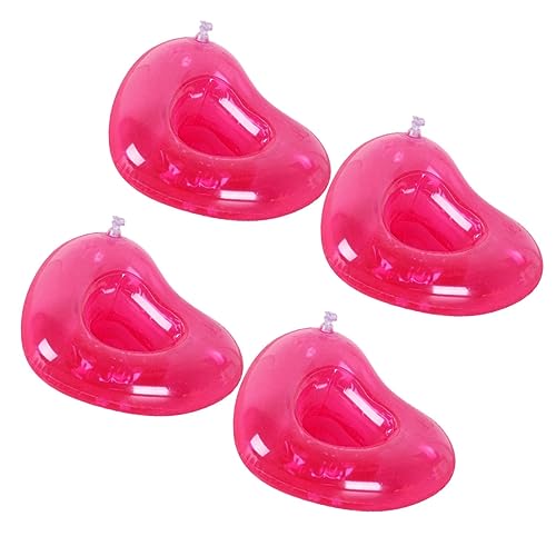 ADOCARN 4 STÜCKE Aufblasbare Wasser Getränkehalter Herzform Pinke PVC Schwimmende Becher Matten für Strand und Wasserspaß ADOCARN 4 STÜCKE Aufblasbare Wasser Getränkehalter Herzform Pinke PVC Schwimmende Becher Matten für Strand und Wasserspaß von ADOCARN