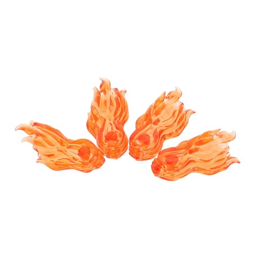 ADOCARN 4 Stück Bausteine ​​Und Figurenzubehör Miniatur Flammen Menschenfiguren Für Halloween Spinnen Dekorationen Actionfiguren Effekte Figureneffekte Feuerziegel Kunststoff von ADOCARN