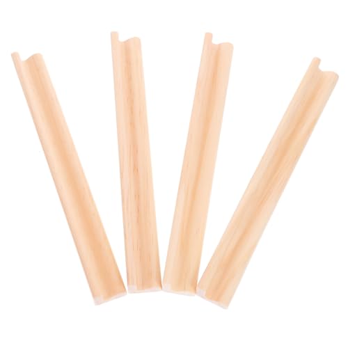 ADOCARN 4 Stück Holzbuchstaben Ornamente Dominosteinhalter Holz Dominosteinhalter Holz Dominosteinhalter Dominosteinhalter Tablett Dominotablett Dominoholzhalter Holzspieltablett von ADOCARN
