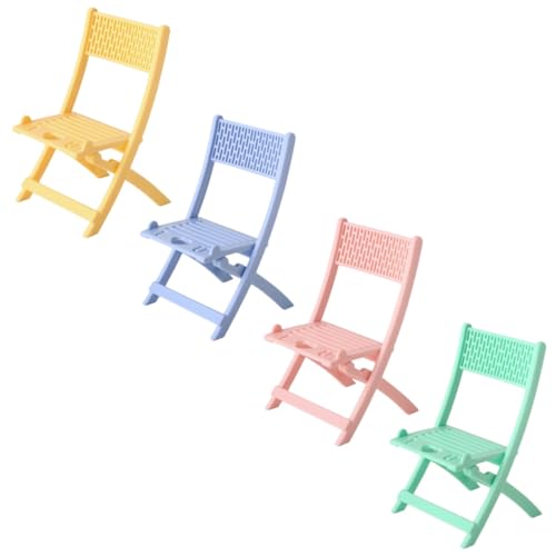 ADOCARN 4 Stück Mini Klappstuhl, Puppenhaus Modellstühle, Stuhl, Telefonständer, Mini Stuhlform, Handyständer, Mini Stuhl, Handyständer, Puppenhausstühle, Mini Möbel, Miniaturstuhl ADOCARN 4 Stück Mini Klappstuhl, Puppenhaus Modellstühle, Stuhl, Telefonständer, Mini Stuhlform, Handyständer, Mini Stuhl, Handyständer, Puppenhausstühle, Mini Möbel, Miniaturstuhl von ADOCARN