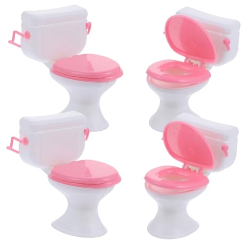 ADOCARN 4 Stück Mini Toiletten Teiliges Puppenhaus Zubehör für Kreative Dekoration und DIY Projekte für Mini Häuser ADOCARN 4 Stück Mini Toiletten Teiliges Puppenhaus Zubehör für Kreative Dekoration und DIY Projekte für Mini Häuser von ADOCARN