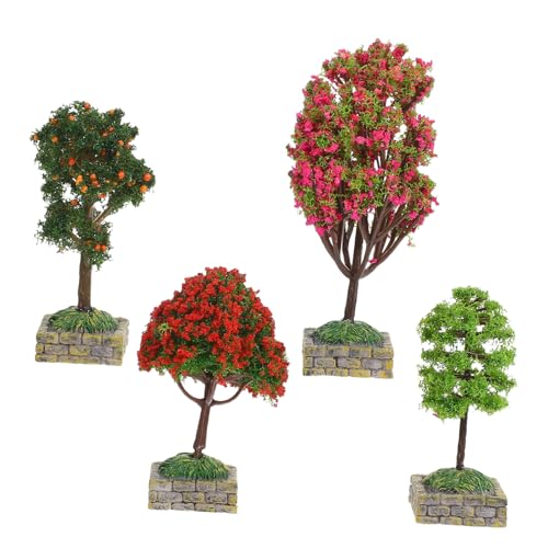 ADOCARN 4 Stück Miniaturbaum Kunststoff Bäume für Diorama Modelleisenbahn DIY Leicht Widerstandsfähig für Kreative Projekte und Dekorationen ADOCARN 4 Stück Miniaturbaum Kunststoff Bäume für Diorama Modelleisenbahn DIY Leicht Widerstandsfähig für Kreative Projekte und Dekorationen von ADOCARN
