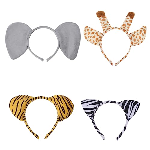 ADOCARN 4 Stück Stirnband Mit Tierohren Dschungeltier-stirnbänder Giraffen-stirnband Nase Kopfhörer Für Stirnband Mit Zebraohren Stirnband Mit Katzenohren Headset-zubehör Stoff ADOCARN 4 Stück Stirnband Mit Tierohren Dschungeltier-stirnbänder Giraffen-stirnband Nase Kopfhörer Für Stirnband Mit Zebraohren Stirnband Mit Katzenohren Headset-zubehör Stoff von ADOCARN