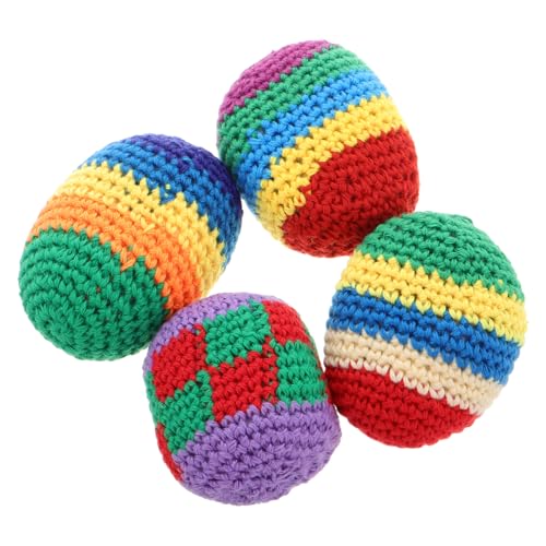ADOCARN 4 Stück Strick Sandball Kickballs für Weiche Häkelbälle für Drinnen und Draußen für Kindergartenaktivitäten und Familienspiele Leicht und Handlich für Kleine Hände ADOCARN 4 Stück Strick Sandball Kickballs für Weiche Häkelbälle für Drinnen und Draußen für Kindergartenaktivitäten und Familienspiele Leicht und Handlich für Kleine Hände von ADOCARN