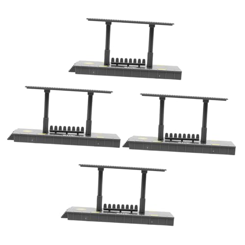 ADOCARN 4 Stück Teiliges DIY Modell Bahnstation Kunststoff für Kreative Spiele Simulation von Bahnhofsplattformen für Interaktive Spielzeugplattform für Modellbau von ADOCARN