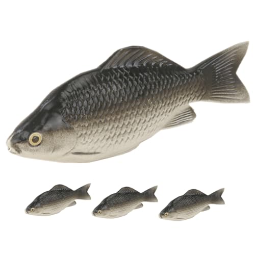 ADOCARN 4 Stück Teiliges Künstliche Fische Realistische Fischfiguren für Aquarien und Teichdekoration Lebensechte Simulation Fische als Wohnaccessoires und Lernspielzeug von ADOCARN