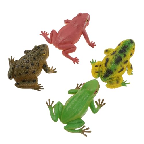 ADOCARN 4 Pcs Frosch Spielzeug Figuren Lebendige Künstliche Frösche Simulation Frösche Für Decor von ADOCARN