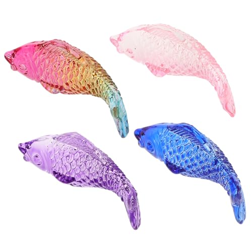 ADOCARN 4 Teiliges Fischornament, Haushaltsfischdekor, Glasfischstatue, Realistischer Kunstfisch, Dekoratives Fischdekor, Fischtankzubehör, Kompaktes Aquariumdekor, Farbiger Glasfisch, ADOCARN 4 Teiliges Fischornament, Haushaltsfischdekor, Glasfischstatue, Realistischer Kunstfisch, Dekoratives Fischdekor, Fischtankzubehör, Kompaktes Aquariumdekor, Farbiger Glasfisch, von ADOCARN