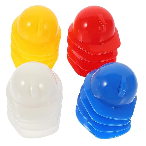 ADOCARN 40 Stücke Mini Puppe Helm Zubehör Kunststoff Miniatur Helm Für Decor Cake Topper Haustier Hund Helme von ADOCARN