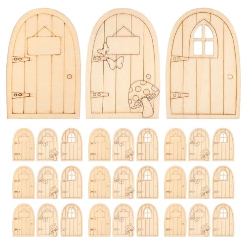ADOCARN 45-teilige Feengartentür: Miniatur-Feentüren aus Holz – unfertiges Bastelfenster für Puppenhaus-Gartendekorationen und kreative Heimkunst ADOCARN 45-teilige Feengartentür: Miniatur-Feentüren aus Holz – unfertiges Bastelfenster für Puppenhaus-Gartendekorationen und kreative Heimkunst von ADOCARN