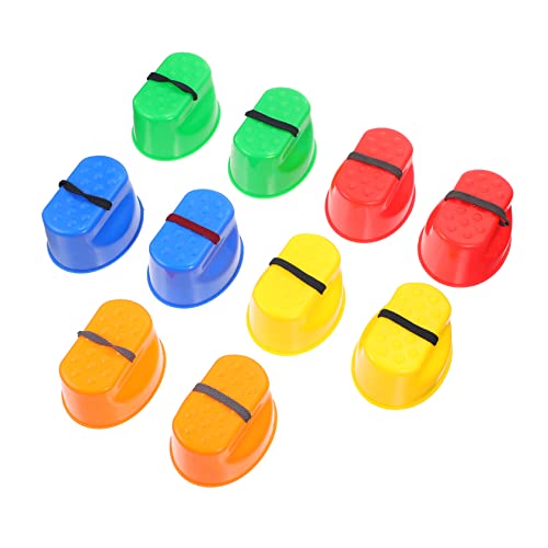 ADOCARN Kinder Übung Spielzeug 5 Pack Outdoor Stelzen Sport Sicher Spaß Spielzeit Zufällige Farbe von ADOCARN