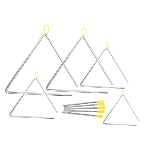 ADOCARN 5 Sätze Teiliges Triangel Musikinstrument für Robuste Sichere Percussion Instrumente Musikverständnis und Kreativität für Musikalische Früherziehung ADOCARN 5 Sätze Teiliges Triangel Musikinstrument für Robuste Sichere Percussion Instrumente Musikverständnis und Kreativität für Musikalische Früherziehung von ADOCARN