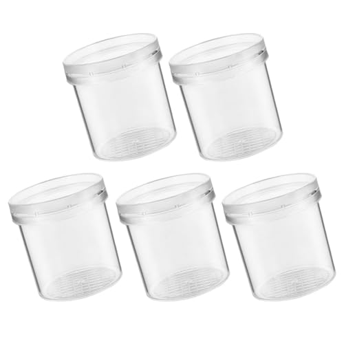 ADOCARN 5 Stück Box Insektenbeobachtungsbecher Experimentierlupe Glas Erkunden Lernen Lupe Glas Beobachtungslupe Glaskäfig Vergrößerungsbehälter Töpfe Kunststoff Transparent von ADOCARN