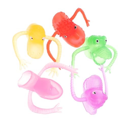 ADOCARN 5 Stück Mini Dinosaurier, Tier Fingerpuppen, Handfingerpuppen, Handpuppen Für Kinder, Fingerpuppen Für Erwachsene, Baby Fingerpuppen, Lustige Fingerpuppen, Winziges von ADOCARN