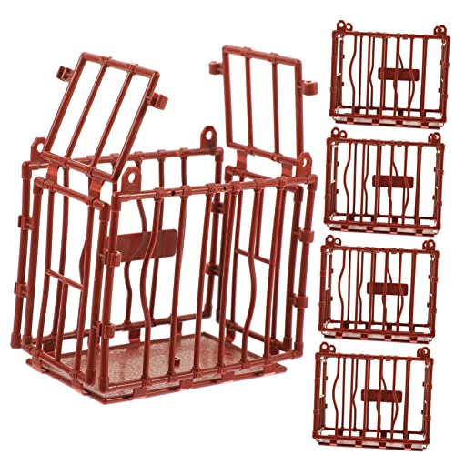 ADOCARN 5 Stück Stabiles Spielzeug, Haustier Minikäfig, Miniatur Haustierkäfig, Miniatur Landschaftsmodell, Tierkäfig Modell, Mini Hauskäfig Modell, Miniaturen, Basteln, Miniaturkäfig, von ADOCARN