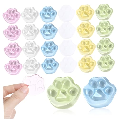 ADOCARN 50 Stück Dehnbare Katzenpfoten-Squishy Spielzeuge Weiche Stress Entspannungsspielzeuge mit Einzigartiger Pfotenform Farbenfrohe Sensorische Entspannungsspielzeuge für Erwachsene von ADOCARN