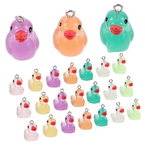 ADOCARN 50 Stück Mini Statuen Miniatur Entenfiguren Autozubehör Mini Entenfiguren Winzige Tierfiguren Winzige Enten Miniatur Entenstatuen Auto Armaturenbrett Entenautos Mini von ADOCARN