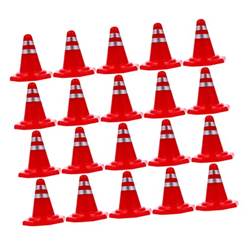 ADOCARN 50 Stück Simulation Von Straßensperrenschildern Übungskegelspielzeug Verkehrsspiel Für Kinder Werkzeuge von ADOCARN